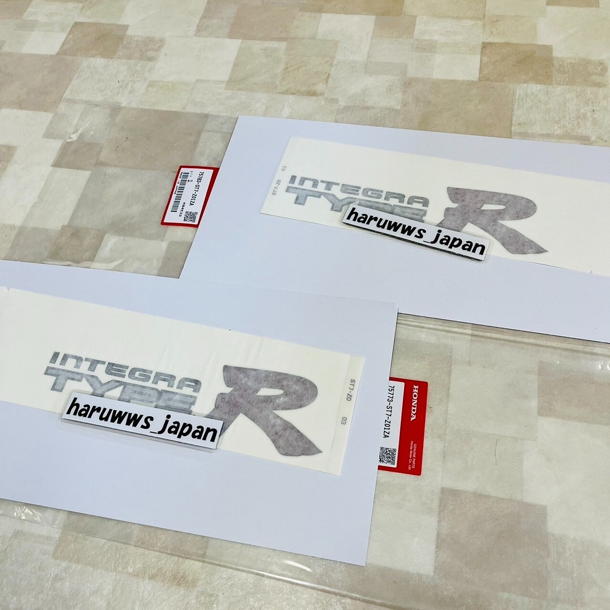 Honda 94-01 Acura Integra DB8 DC2 OEM TYPE R Side Decals Stickers