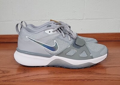 Nike Air Zoom Diamond Elite Turf Baseball Gray White DZ0503