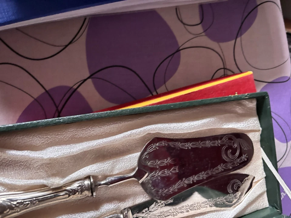 Servizio Posate Da Taglio Dolce Argento 800/900 Vintage - Immagine 3 di 4