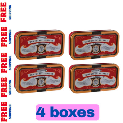 Hudson's Eumenthol Jujubes Classic for Refreshing The Mouth and Breath 50g x 4