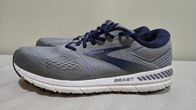 Brooks Beast 20 Gray Blue Running Shoes MENS SZ 13 2E WIDE WIDTH NICE! 