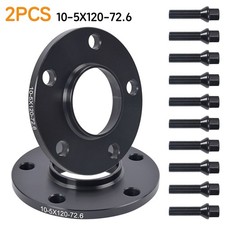 2x10mm Alloy Wheel Spacers For VW Transporter T5 T6 5X120 72.6 - 65.1 Hubcentric