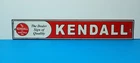 VINTAGE KENDALL OIL DEALER SIGN OF QUALITY PORCELAIN ENAMEL METAL SIGN 12" x 2"