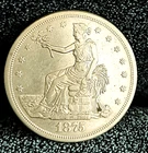 1875 S Trade Dollar Better Date AU++ Details in Grade No Chop Marks