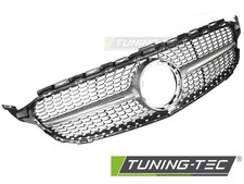 K&uuml;hlergrill Mercedes C-Klasse W205 ab 2018 bis 2021 Diamant Look Silber Chrom