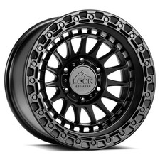 17x9 Lock Off-road Mojave Matte Black With Matte Black Ring Wheel 8x6.5 -12mm