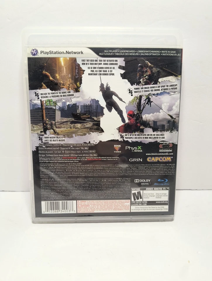 Bionic Commando (PS3, 2009) – CIB, Tested, VG+ Action Adventure - Image 2 of 4