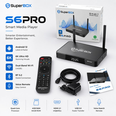 New SuperBox S6 Pro BOX - Authorized Distributor - Free Shipping Message To Me