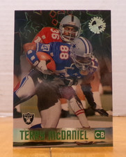 TSC MEMBERS ONLY PRO BOWL FOOTBALL CARD TERRY McDANIEL RAIDERS "DEFINITIVE DB"