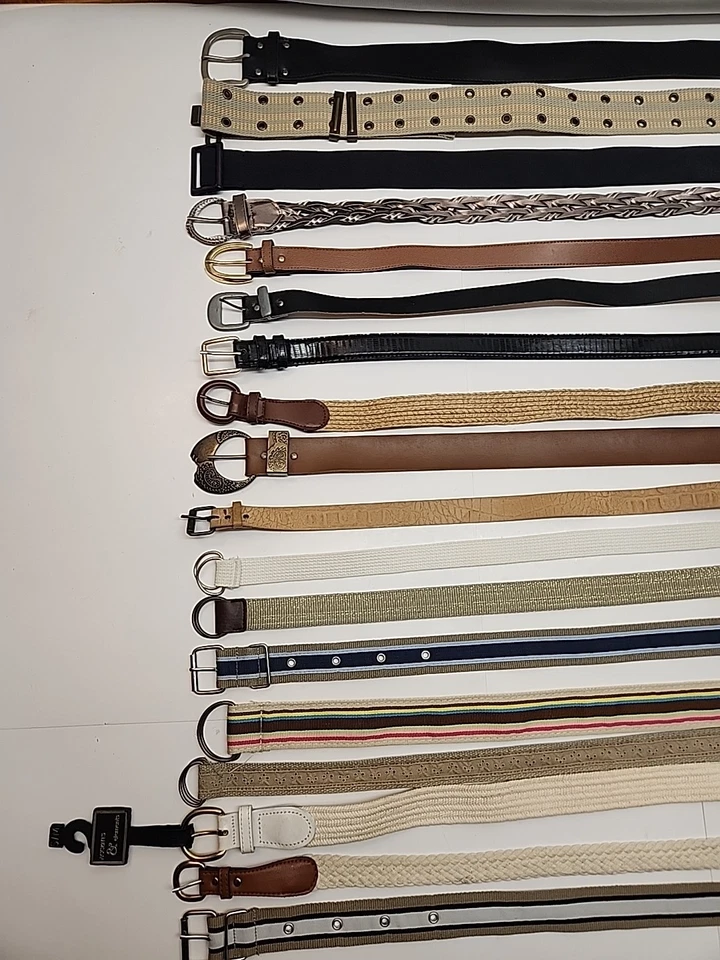 Lot of 18 Womans Vintage Contemporary Belts Unique From 30" To 39" Inches  - Image 3 of 4