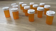 14 Rx Empty Pill Bottles For Storage Or Crafts