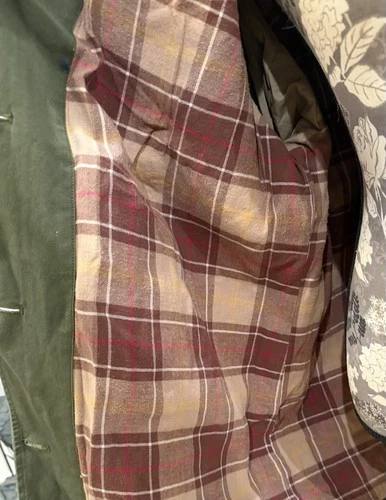 Vtg LL Bean Men’s Cotton With Corduroy Flannel Lined Chore Coat SUPERB image 5