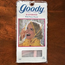 GOODY Rainhood with Purse Pouch 00388 Item 59 1989 Pink Clear NOS Vintage