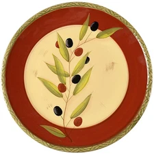 Clay Art Antique Olive Dinner Plate 6175026