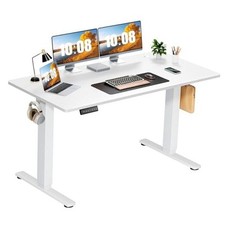Electric Standing Desk Adjustable Height, 55x24 Inch Sit 55x24 inch White