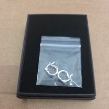 Image of Simply Silver Thick Hoop Earrings - Sterling Silver