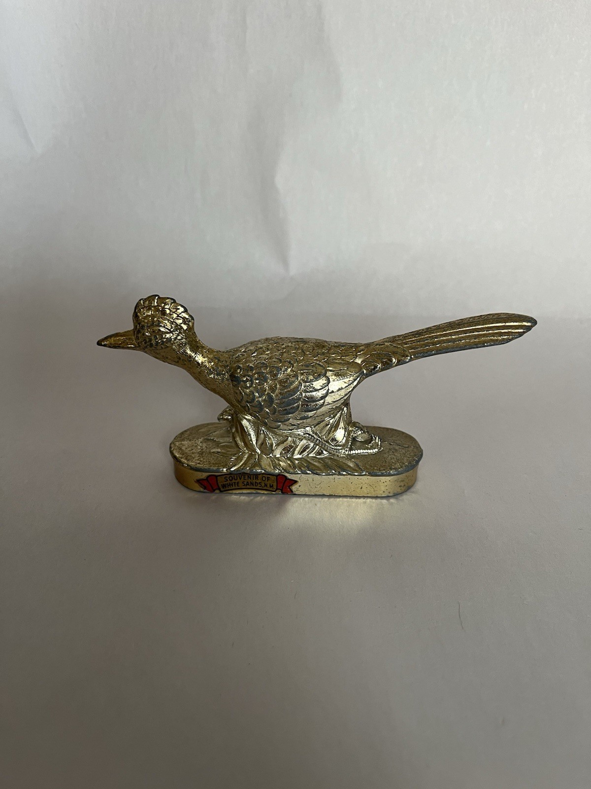 Vintage Brass Road Runner Figurine 5 Inch Sands New Mexico