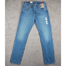 Levi's 501 Original Men's Jeans Blue Medium Wash Straight Leg Button Fly 30x34