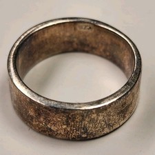 VINTAGE STERLING SILVER PLAIN BAND RING SIZE - 6, Small Full SILVER BAND RING