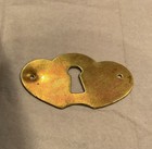 Brass Vintage Antique Flat Escutcheon Furniture Hardware — photo 2