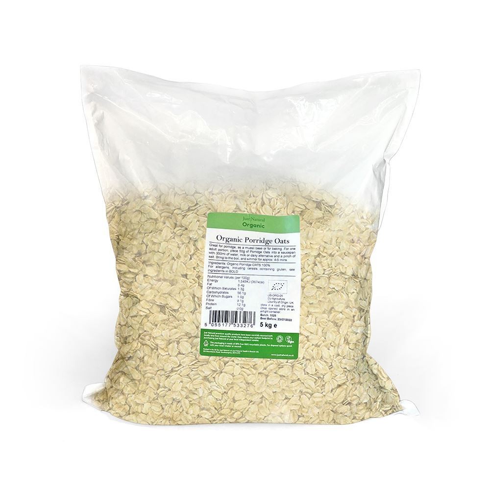 Just Natural Organic Organic Porridge Oats 5kg - 2 Pack