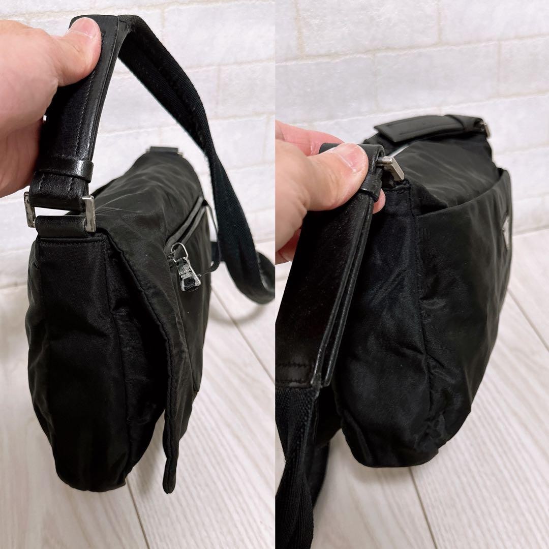 Excellent Condition PRADA One Shoulder Bag Nylon Black thumbnail 2