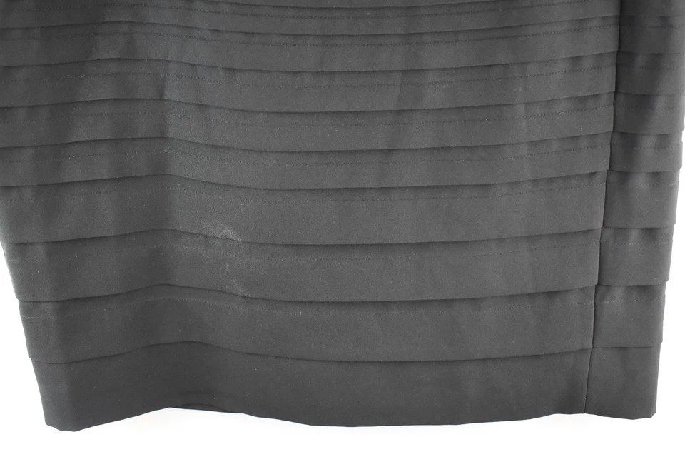 Hobbs Womans Polycester Ribbed Pencil Short Skirt Size 16 Black business Casual - Image 3 of 4