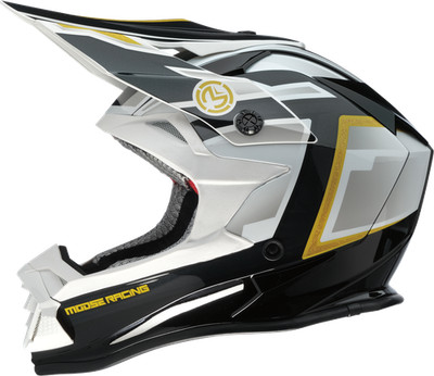MOOSE OFFROAD - MR3 Helmet for F.A.F. White/Black/Gold XL | 0110-8931
