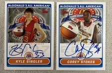 2007 Topps KYLE SINGLER & COREY STOKES McDonalds All American RC On Card Autos!