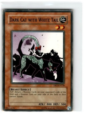 Yu-Gi-Oh! Dark Cat With White Tail Unlimited DR1-EN138 Moderately played Common
