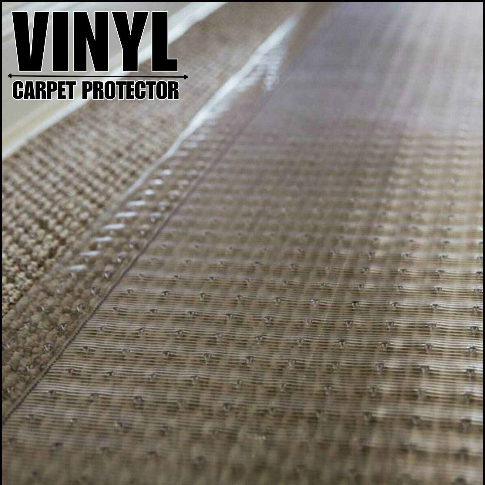 Vinyl Plastic Carpet Protector Mat Runner Home Office Hallway 1-20ft x 27 Inches