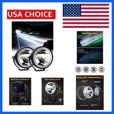 4 Inch Round LED Pod Lights, 60W 6000LM LED Spot Off Road/Driving/Fog Lights ...