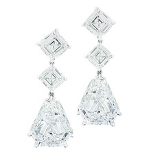 Bvlgari 13.97ct Diamond Dangle Earrings in Platinum with GIA-Certified Gems
