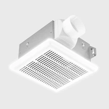 Bathroom Exhaust Fan W/Light 50 CFM Super Quiet 1.0Sone Bathroom Ventilation Fan