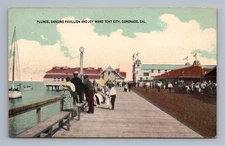 Vintage California Postcard CORONADO Plunge Dancing Pavilion 1915