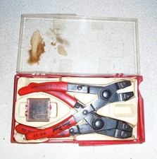 Vintage Blue Point By Snap On Snap Ring Pliers Set Pr-37 38 Pr-5 Tip Kit Usa Vintage Blue Point By Snap On Snap Ring Pliers Set Pr-37 38 Pr-5 Tip Kit Usa