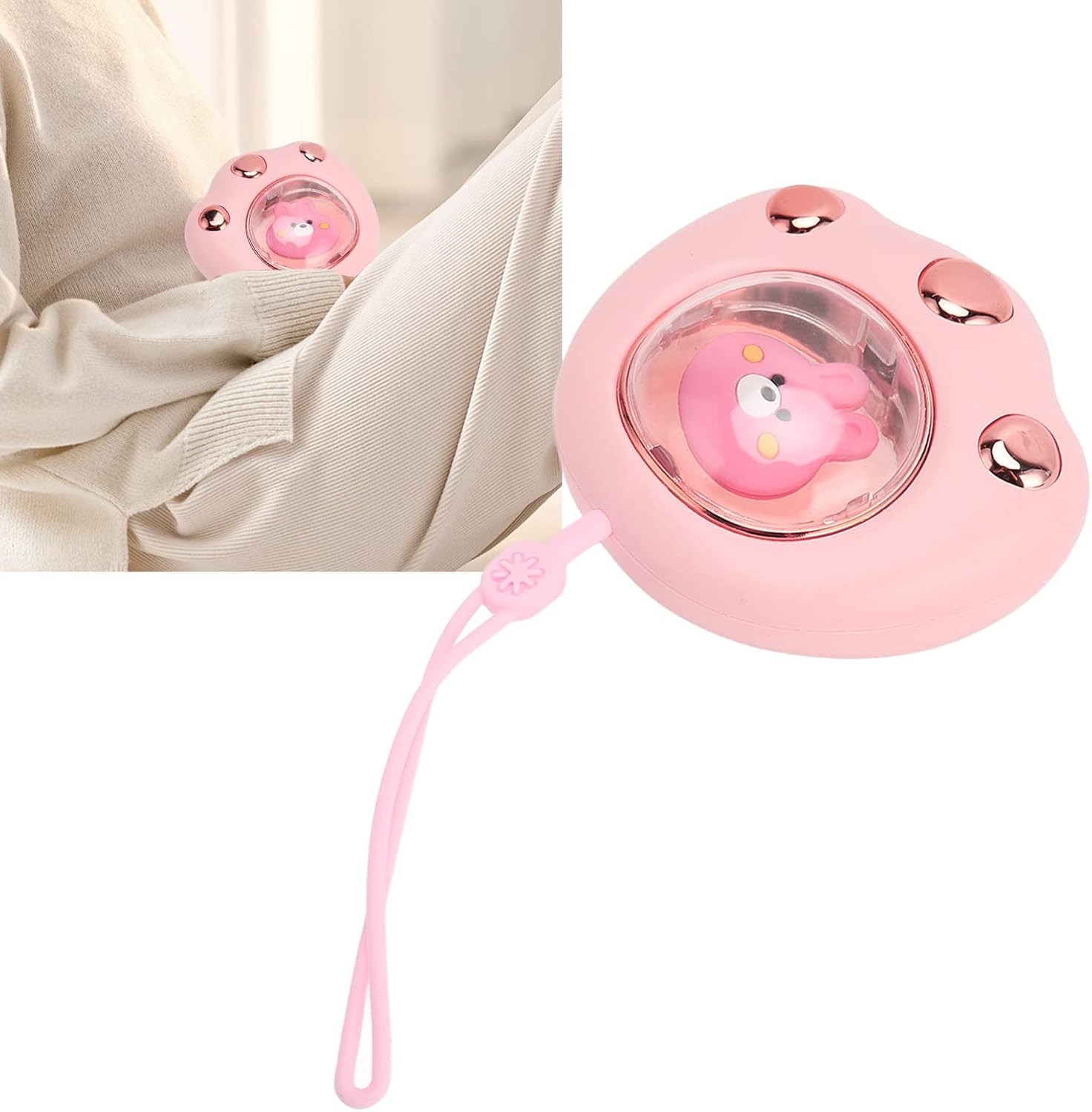 Electric Hand Warmer Cat Shape Portable Hand Heater with Built-in Ligh