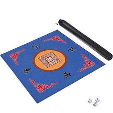 Mahjong Mat with 3 Dice & Carrying Bag, Anti Slip and Noise Reduction Mahjong...