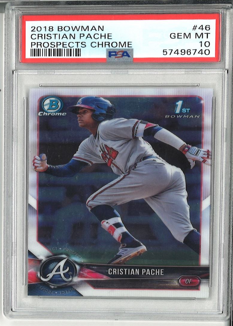 2018 Bowman Chrome Prospects Cristian Pache Rookie PSA 10 Atlanta Braves #BCP46