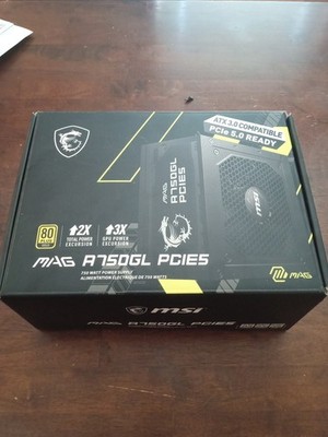 MSI - MAG A750GL PCIE 5 750W ATX 3.1 Full Modular 80 Plus Gold Gaming Power S...