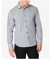 Kenneth Cole Mens Performance Slim Fit Button Up Shirt