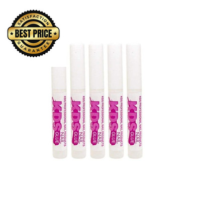 5 pcs KDS Nail Tip Glue - Adhesive Super Bond 0.07 Fl Oz (Pack of 5), Clear 