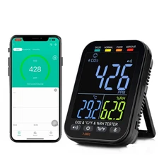 3-in-1 Air Quality Monitor – NDIR CO2, Temperature & Humidity Bluetooth & WiFi