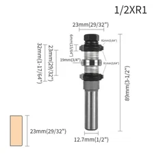 Double Bearing Router Bit Cutting Tool for Wood R1 R2 or R3 Trimming Machine