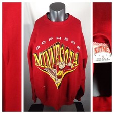 Vintage 90  s Minnesota Gophers Sweatshirt Men  s XL Nutmeg Mills Crewneck