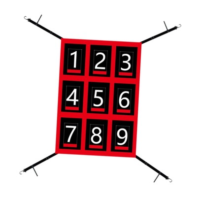 Baseball Strike Zone Target, 9 Pockets Adjustable Numbered Pitching Target for