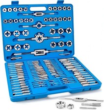 Metric Tap and Die Set 110 PCS M2-M18 Rethreading Kit for Making Screw Threads f