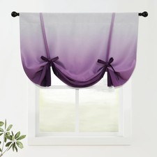 100 Blackout Ombre Curtain 42W x 48L Off White to Purple 1 Panel for Window