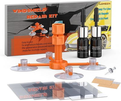 #ad LOMEEN Windshield Repair KitQuick Fix Crack Kit with black $15.86