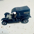 Vintage Hot Wheels Redline Paddy Wagon Police 3 Chrome Interior Hong Kong 1969